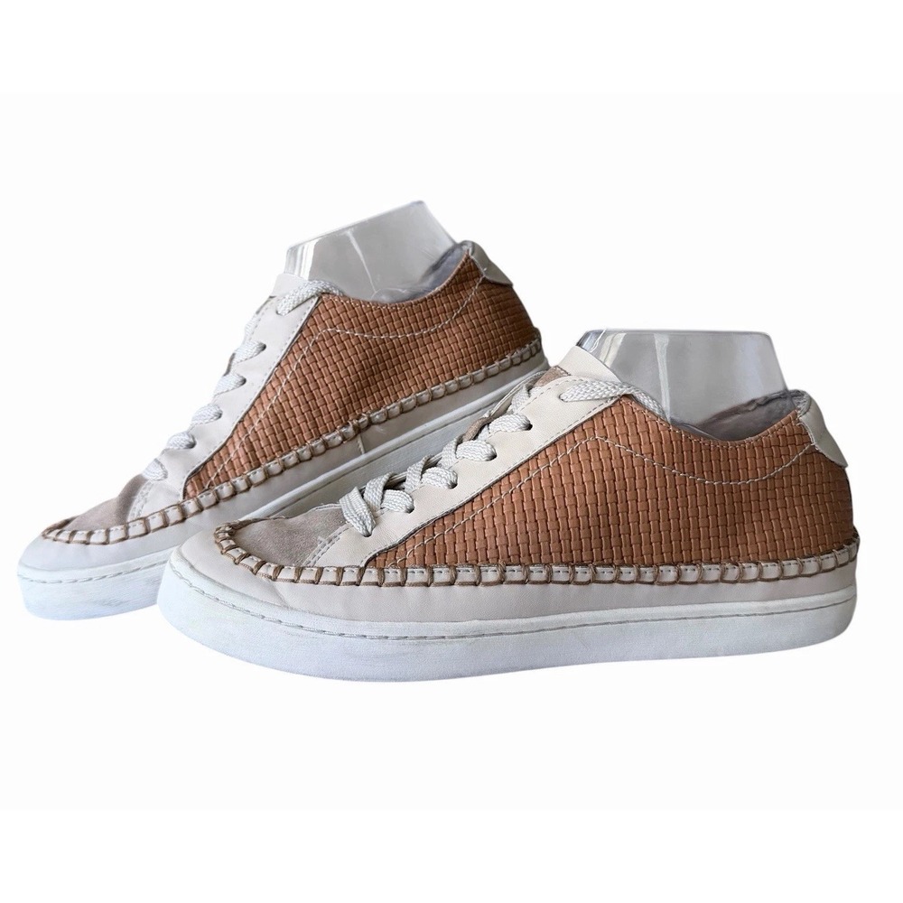 Dolce Vita Zolen Whipstitched Sneakers Women's Sz 9 Shoes Brown Preppy Nautical